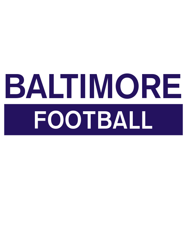 Custom Baltimore Football T-Shirt - White - Decorate View