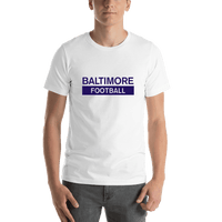 Thumbnail for Custom Baltimore Football T-Shirt - White - Shirt View