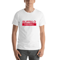 Thumbnail for Custom Buffalo Football T-Shirt - White - Shirt View