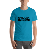 Thumbnail for Custom Carolina Football T-Shirt - Teal - Shirt View