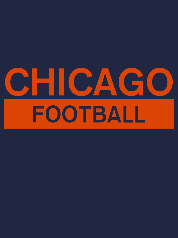 Custom Chicago Football T-Shirt - Navy Blue - Decorate View
