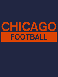 Thumbnail for Custom Chicago Football T-Shirt - Navy Blue - Decorate View
