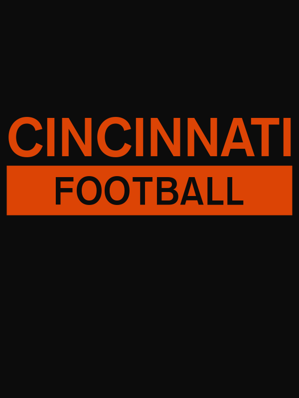 Custom Cincinnati Football T-Shirt - Black - Decorate View