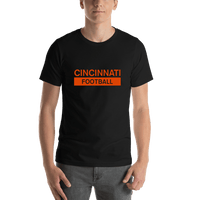 Thumbnail for Custom Cincinnati Football T-Shirt - Black - Shirt View