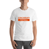 Thumbnail for Custom Cincinnati Football T-Shirt - White - Shirt View