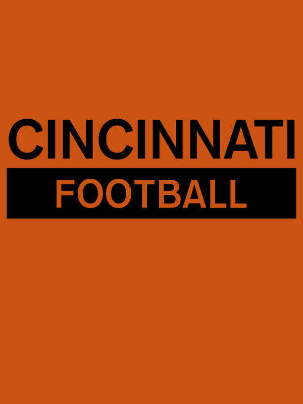 Custom Cincinnati Football T-Shirt - Orange - Decorate View