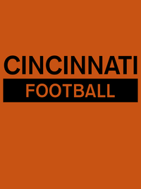 Thumbnail for Custom Cincinnati Football T-Shirt - Orange - Decorate View