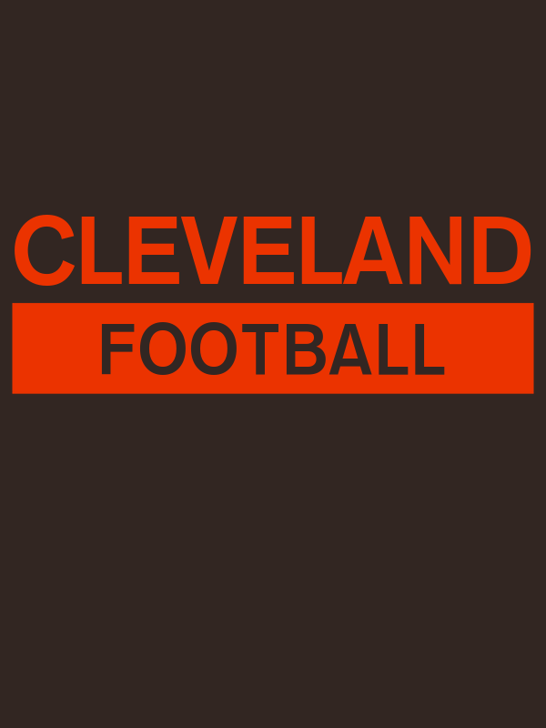 Custom Cleveland Football T-Shirt - Brown - Decorate View
