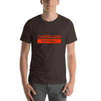 Thumbnail for Custom Cleveland Football T-Shirt - Brown - Shirt View