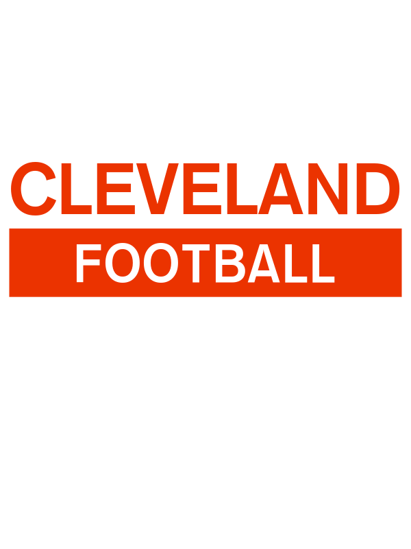 Custom Cleveland Football T-Shirt - White - Decorate View