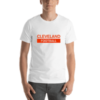 Thumbnail for Custom Cleveland Football T-Shirt - White - Shirt View