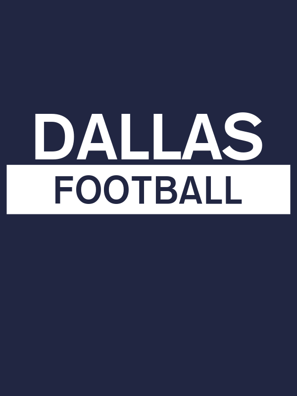 Custom Dallas Football T-Shirt - Navy Blue - Decorate View