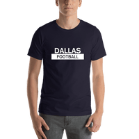 Thumbnail for Custom Dallas Football T-Shirt - Navy Blue - Shirt View