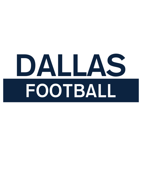 Custom Dallas Football T-Shirt - White - Decorate View