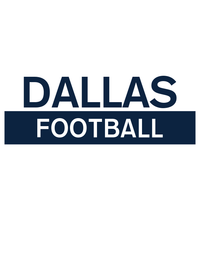 Thumbnail for Custom Dallas Football T-Shirt - White - Decorate View