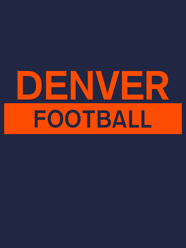 Custom Denver Football T-Shirt - Navy Blue - Decorate View