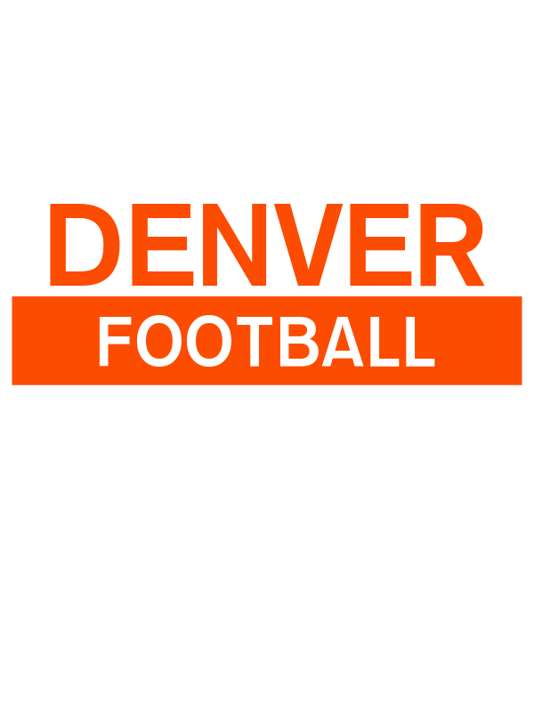 Custom Denver Football T-Shirt - White - Decorate View
