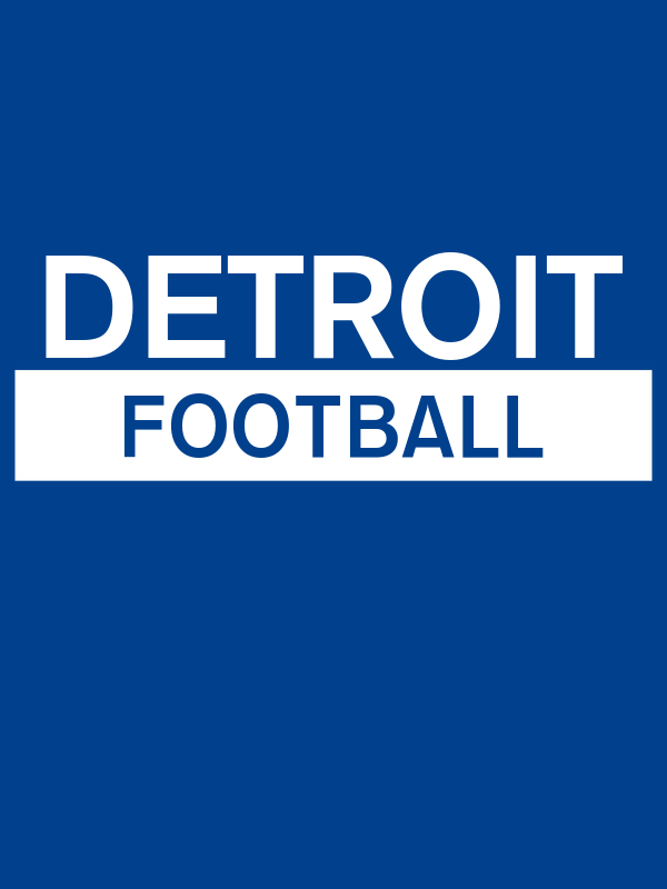Custom Detroit Football T-Shirt - Blue - Decorate View
