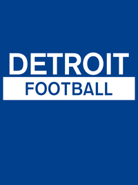 Thumbnail for Custom Detroit Football T-Shirt - Blue - Decorate View