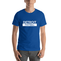Thumbnail for Custom Detroit Football T-Shirt - Blue - Shirt View