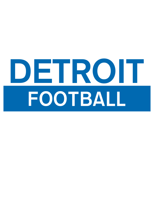 Custom Detroit Football T-Shirt - White - Decorate View