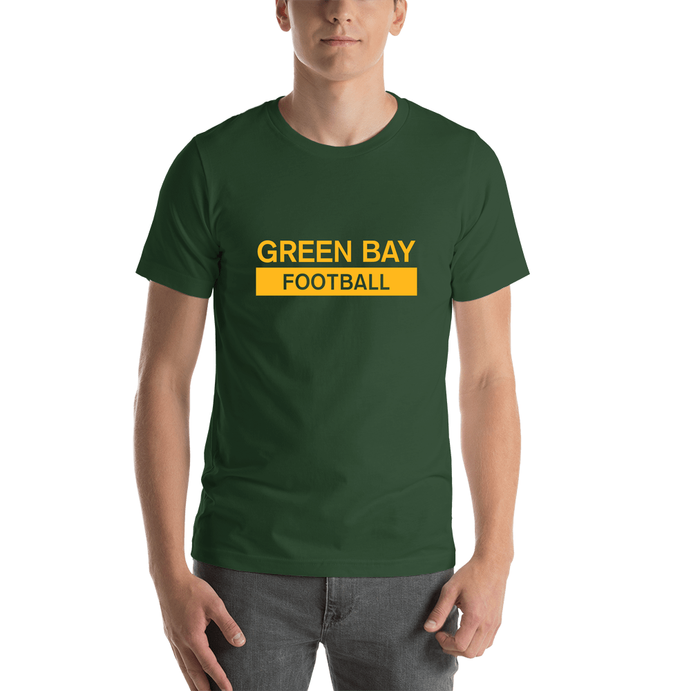 Custom Green Bay Football T-Shirt - Green - Shirt View