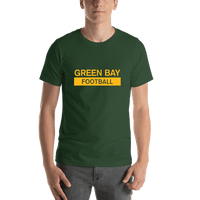 Thumbnail for Custom Green Bay Football T-Shirt - Green - Shirt View