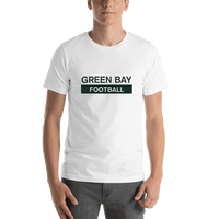 Thumbnail for Custom Green Bay Football T-Shirt - White - Shirt View