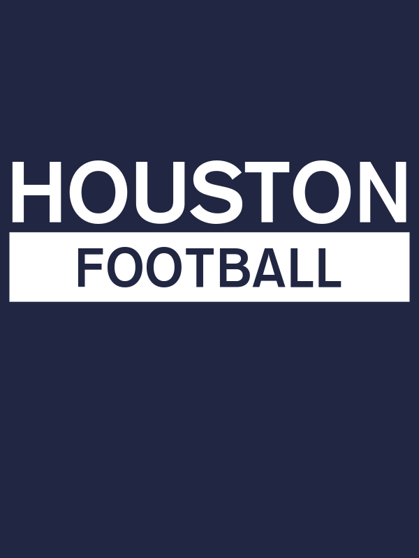 Custom Houston Football T-Shirt - Navy Blue - Decorate View