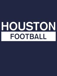 Thumbnail for Custom Houston Football T-Shirt - Navy Blue - Decorate View