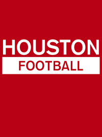 Thumbnail for Custom Houston Football T-Shirt - Red - Decorate View