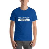 Thumbnail for Custom Indianapolis Football T-Shirt - Blue - Shirt View