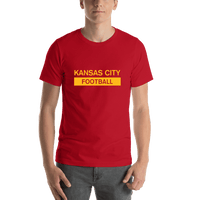 Thumbnail for Custom Kansas City Football T-Shirt - Red - Shirt View