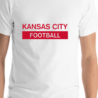 Thumbnail for Custom Kansas City Football T-Shirt - White - Shirt Close-Up View