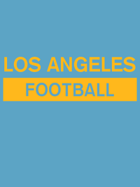 Thumbnail for Custom Los Angeles Football T-Shirt - Blue - Decorate View