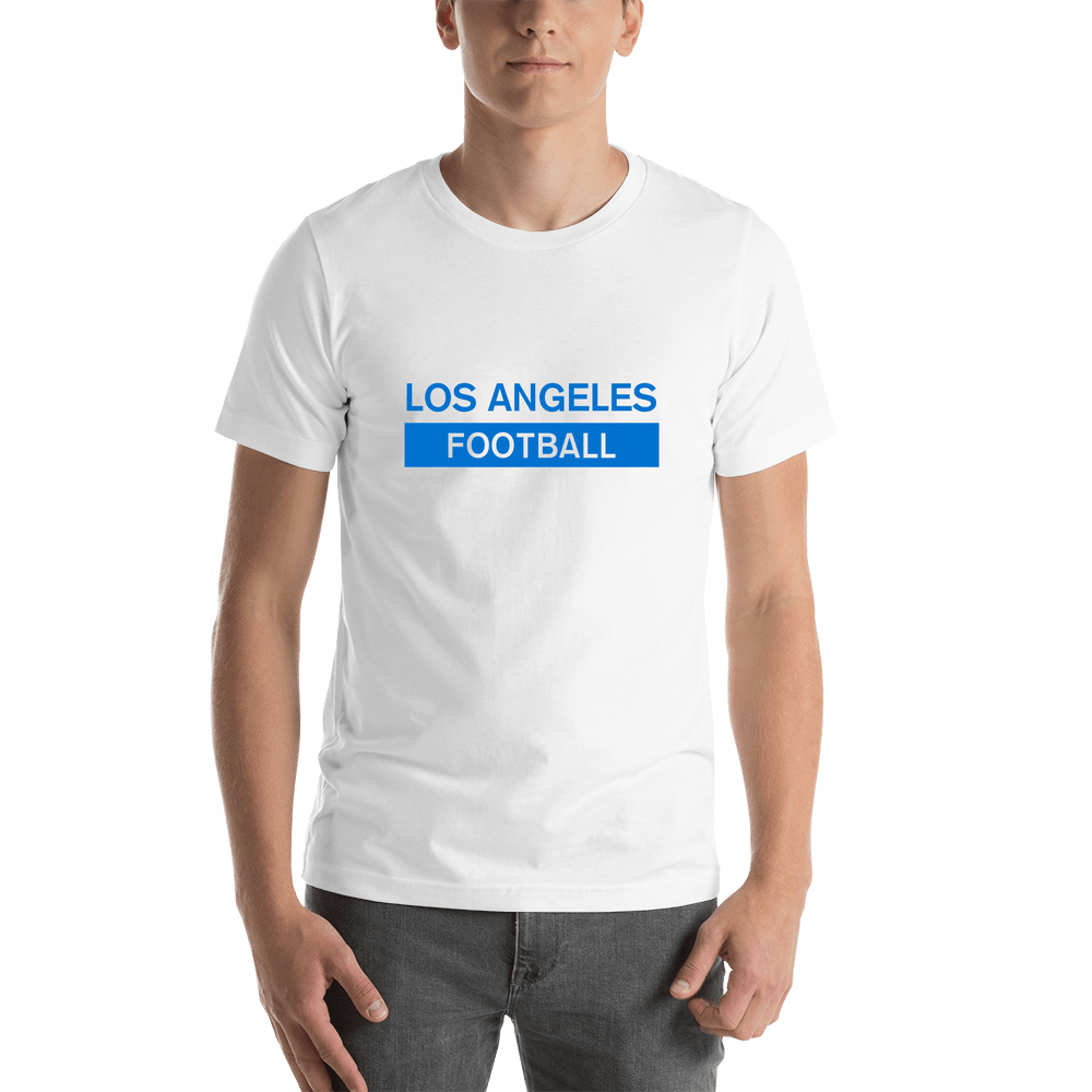Custom Los Angeles Football T-Shirt - White - Shirt View