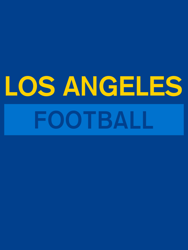 Custom Los Angeles Football T-Shirt - Blue - Decorate View