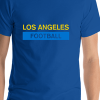 Thumbnail for Custom Los Angeles Football T-Shirt - Blue - Shirt Close-Up View