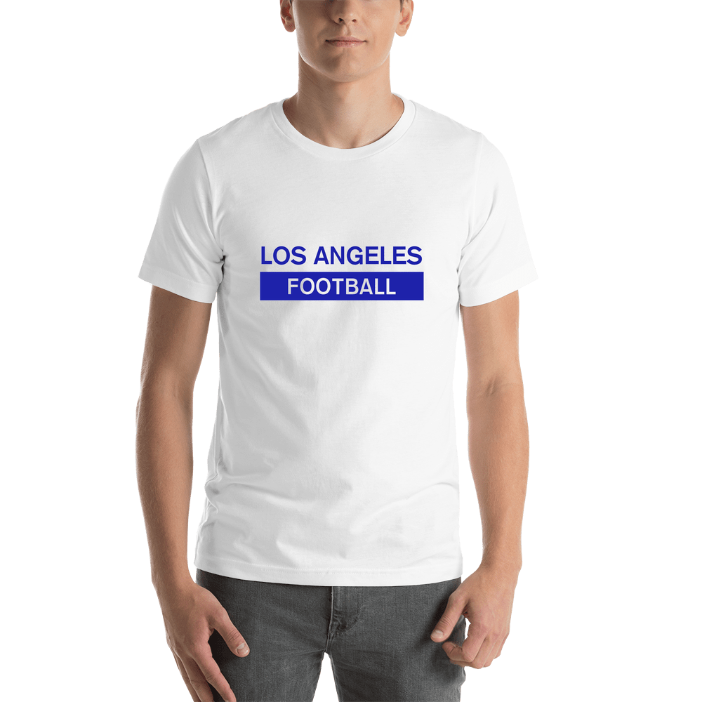 Custom Los Angeles Football T-Shirt - White - Shirt View