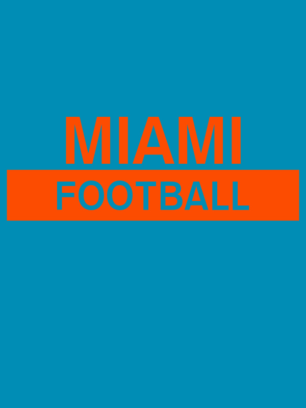 Custom Miami Football T-Shirt - Teal - Decorate View