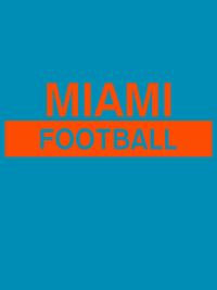 Thumbnail for Custom Miami Football T-Shirt - Teal - Decorate View