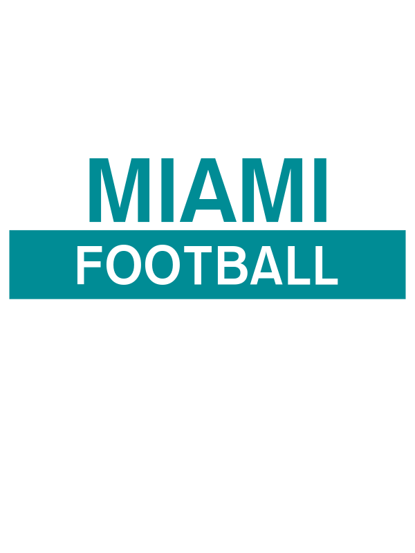 Custom Miami Football T-Shirt - White - Decorate View