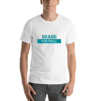 Thumbnail for Custom Miami Football T-Shirt - White - Shirt View