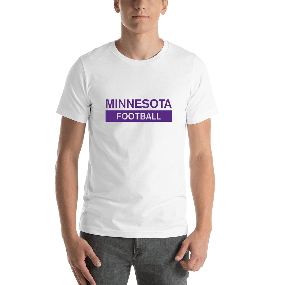 Custom Minnesota Football T-Shirt - White - Shirt View