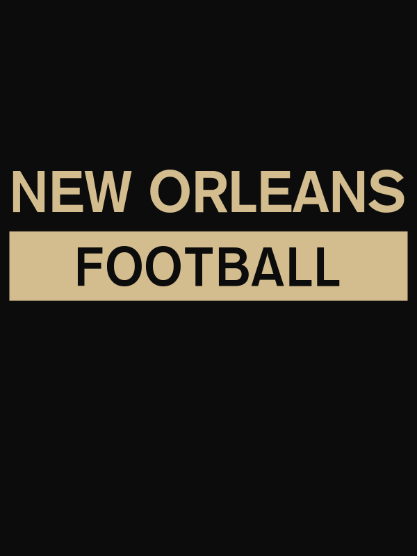 Custom New Orleans Football T-Shirt - Black - Decorate View