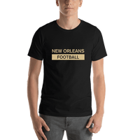 Thumbnail for Custom New Orleans Football T-Shirt - Black - Shirt View