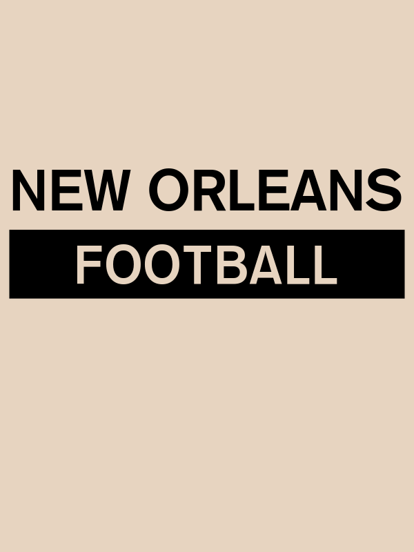 Custom New Orleans Football T-Shirt - Cream - Decorate View