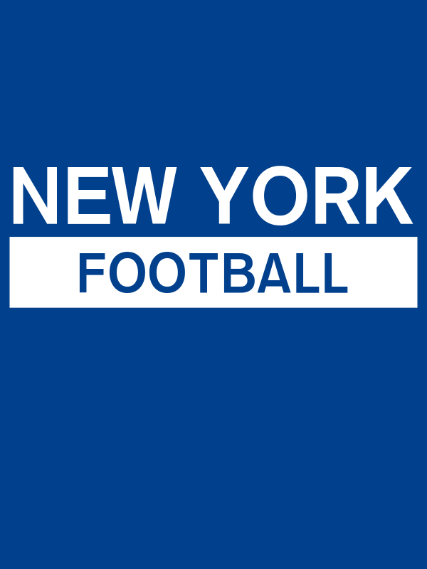 Custom New York Football T-Shirt - Blue - Decorate View