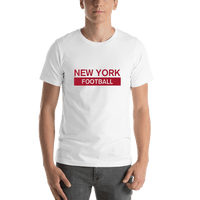 Thumbnail for Custom New York Football T-Shirt - White - Shirt View