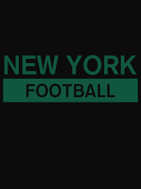 Custom New York Football T-Shirt - Black - Decorate View